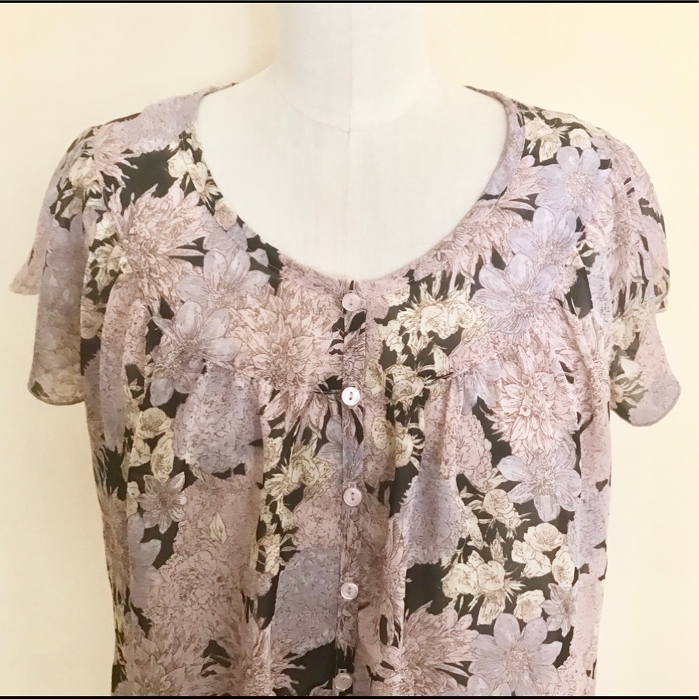 LUX Womens Blouse (Black, Lavendar, Pale Yellow)